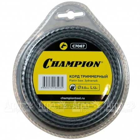 Корд триммерный Champion Platin Saw 3.0мм, 12м (зубчатый)  в Пензе