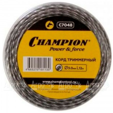 Корд триммерный Champion Tri-twist 3.0мм, 12м (витой треугольник)  в Пензе